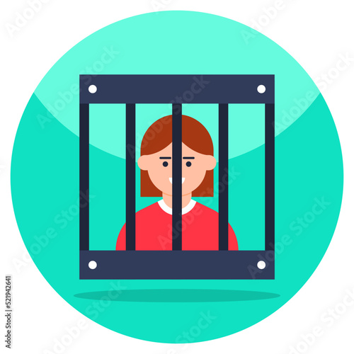 Unique design icon of prisoner 