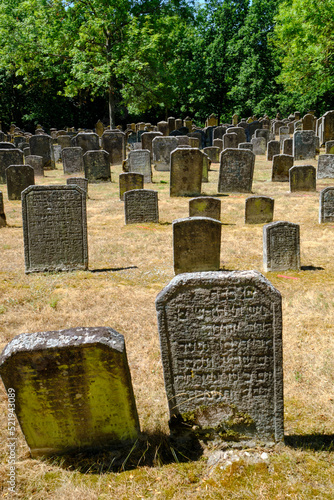 Jüdischer Friedhof in Kleinbardorf, Gemeinde Sulzfeld, Landkreis Rhön-Grabfeld, Unterfranken, Franken, Bayern, Deutschland photo