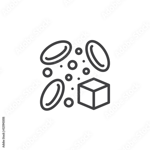 Blood sugar cell line icon