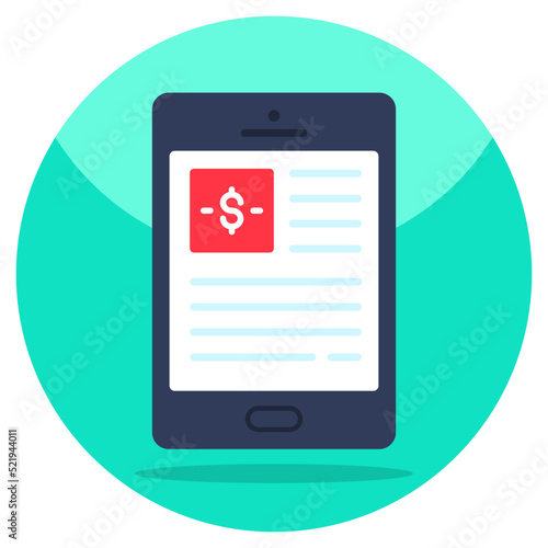 Modern design icon of mobile banking 