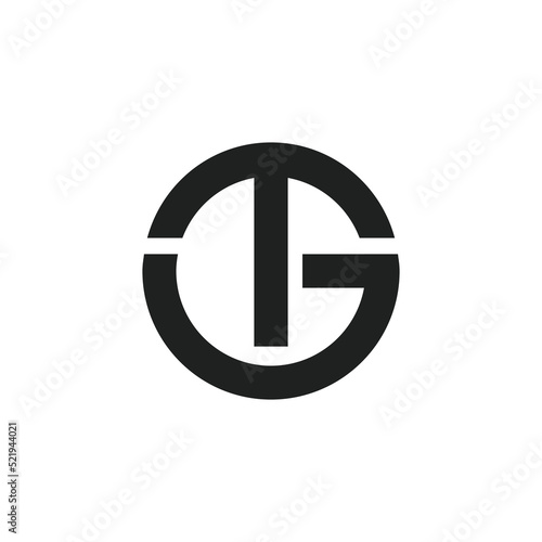 TG monogram logo vector design illustration