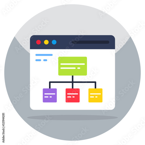 Unique design icon of web hierarchy 