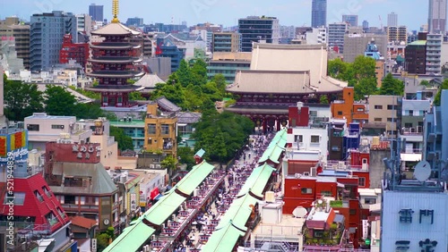 Wallpaper Mural Nakamise-dori shopping street at Senso-ji Temple in Tokyo, Japan （浅草寺と仲見世通り） Torontodigital.ca
