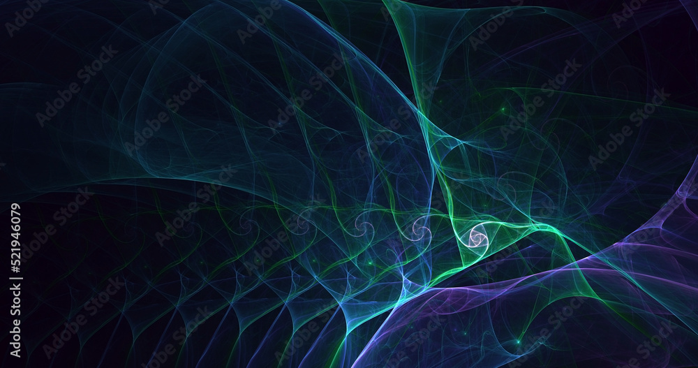 3D rendering abstract colorful fractal light background