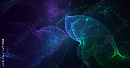 3D rendering abstract colorful fractal light background