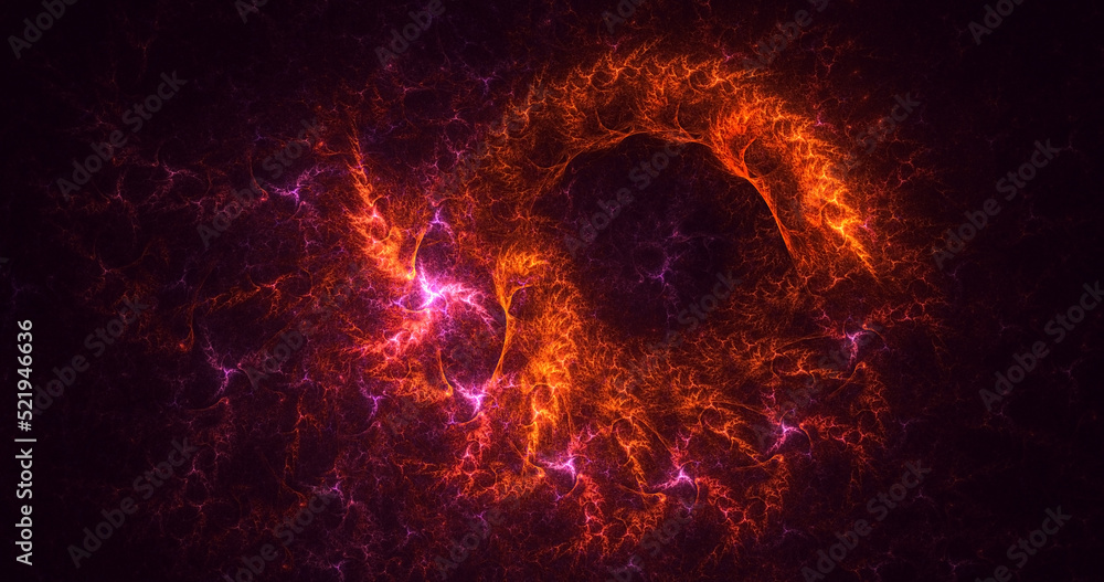 Fototapeta premium 3D rendering abstract multicolor fractal light background