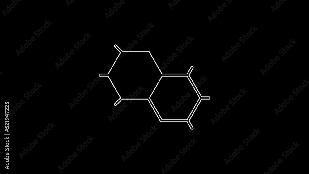 White line Chemical formula icon isolated on black background. Abstract hexagon for innovation medicine, health, research and science. 4K Video motion graphic animation White line Chemical formula icon isolated on black background. Abstract hexagon for innovation medicine, health, research and science. 4K Video motion graphic animation