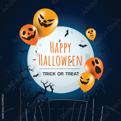 Happy halloween party background - Vector illustration