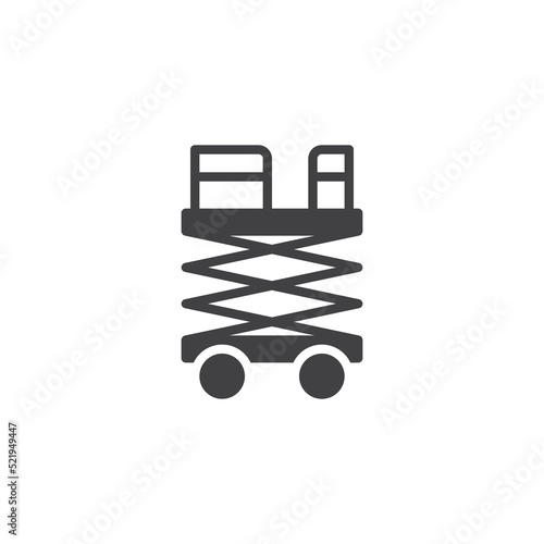 Scissors lift vector icon