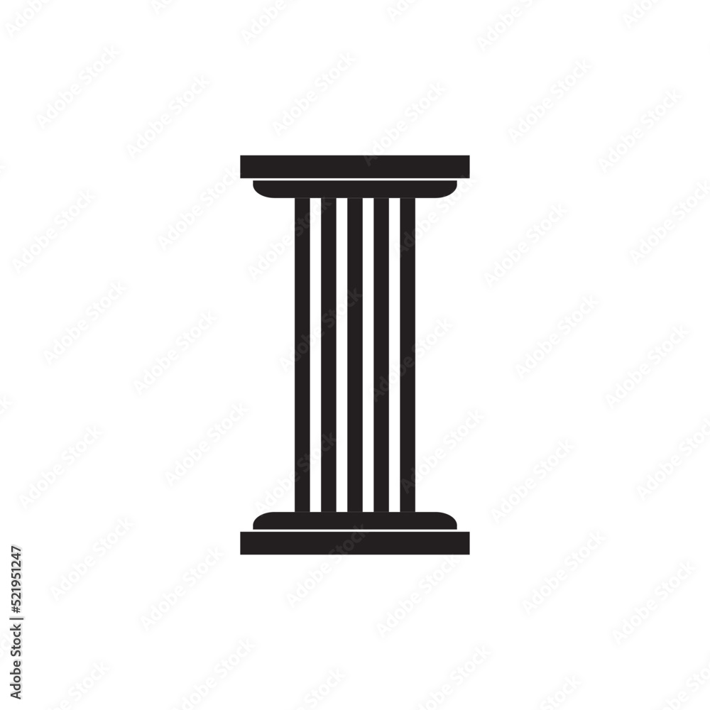 pillar icon vector illustration logo design pillar icon vector illustration logo design