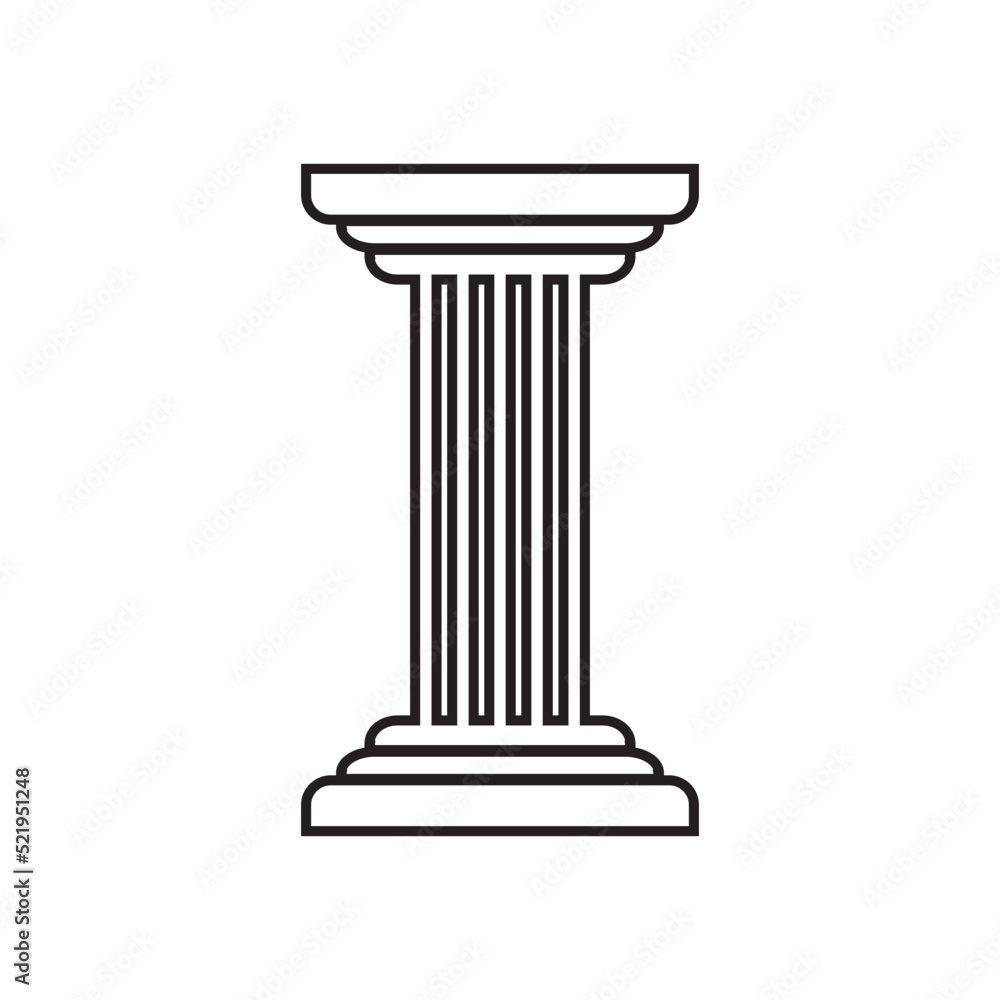 pillar icon vector illustration logo design pillar icon vector illustration logo design