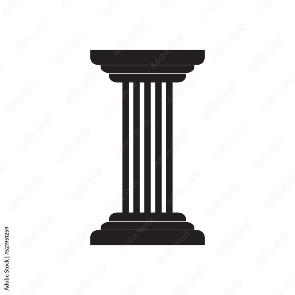 pillar icon vector illustration logo design pillar icon vector illustration logo design