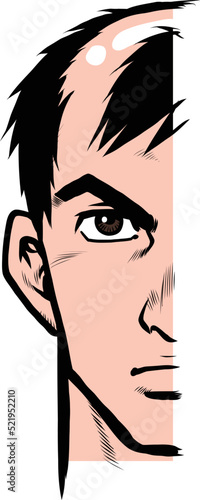 半身の男