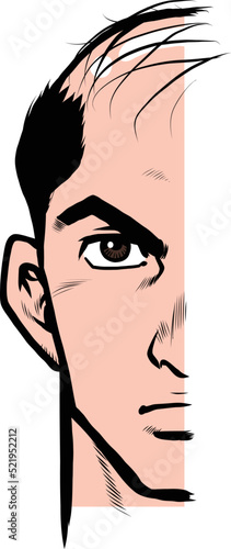 半身の男