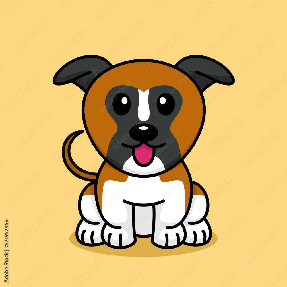 Fototapeta premium Cute baby dog premium vector illustration