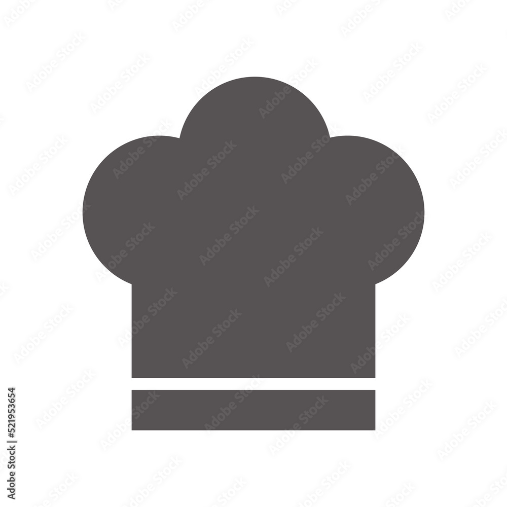 Bakery chef cap icon for your design. Bakery chef cap icon for your design.