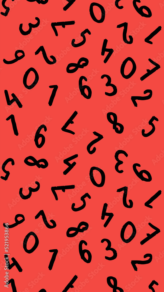 template with the image of keyboard symbols. a set of numbers. Surface template. Red background. Vertical image. template with the image of keyboard symbols. a set of numbers. Surface template. Red background. Vertical image.