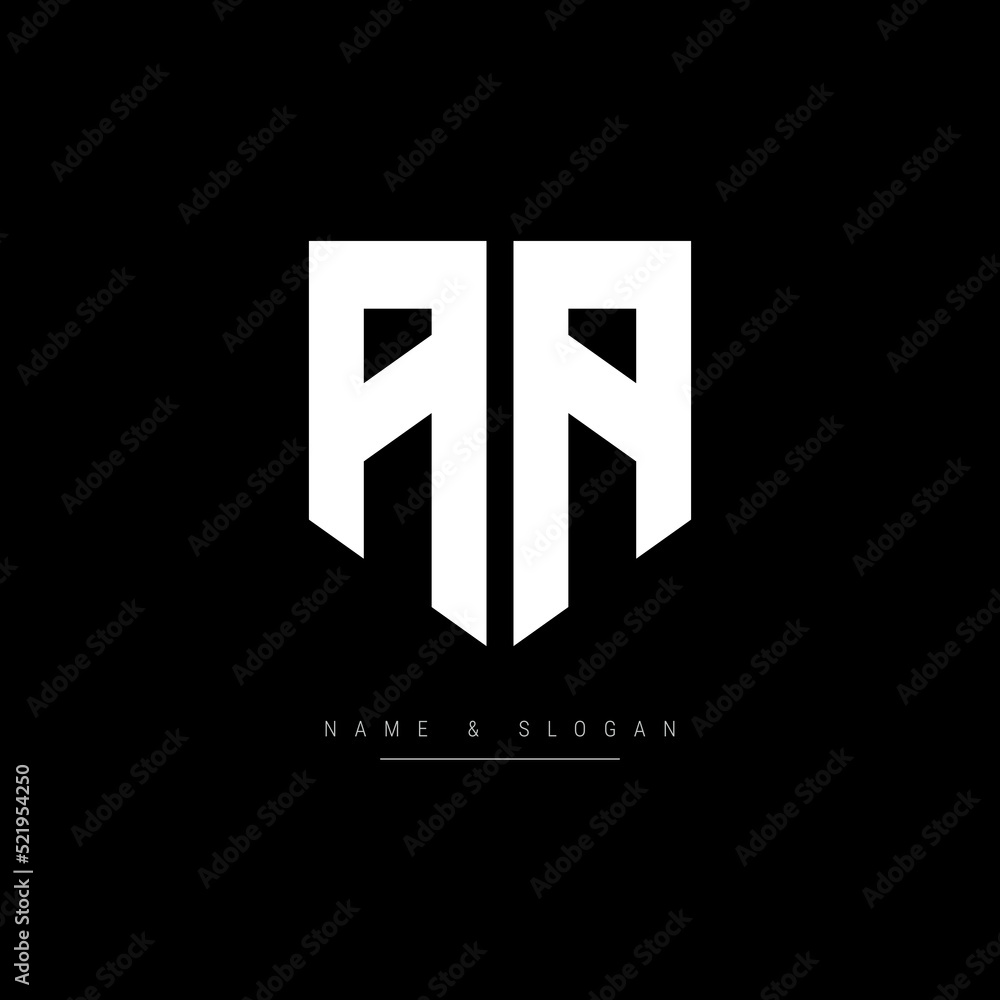 AA logo monogram vector modern emblem design template