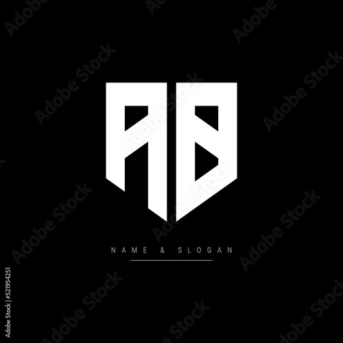 AB monogram vector modern emblem logo design template for company