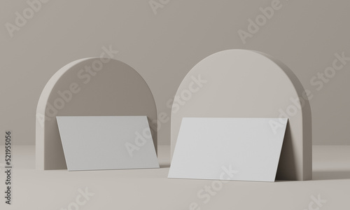Business cards mockup, copy space for your design, 3d rendering studio
