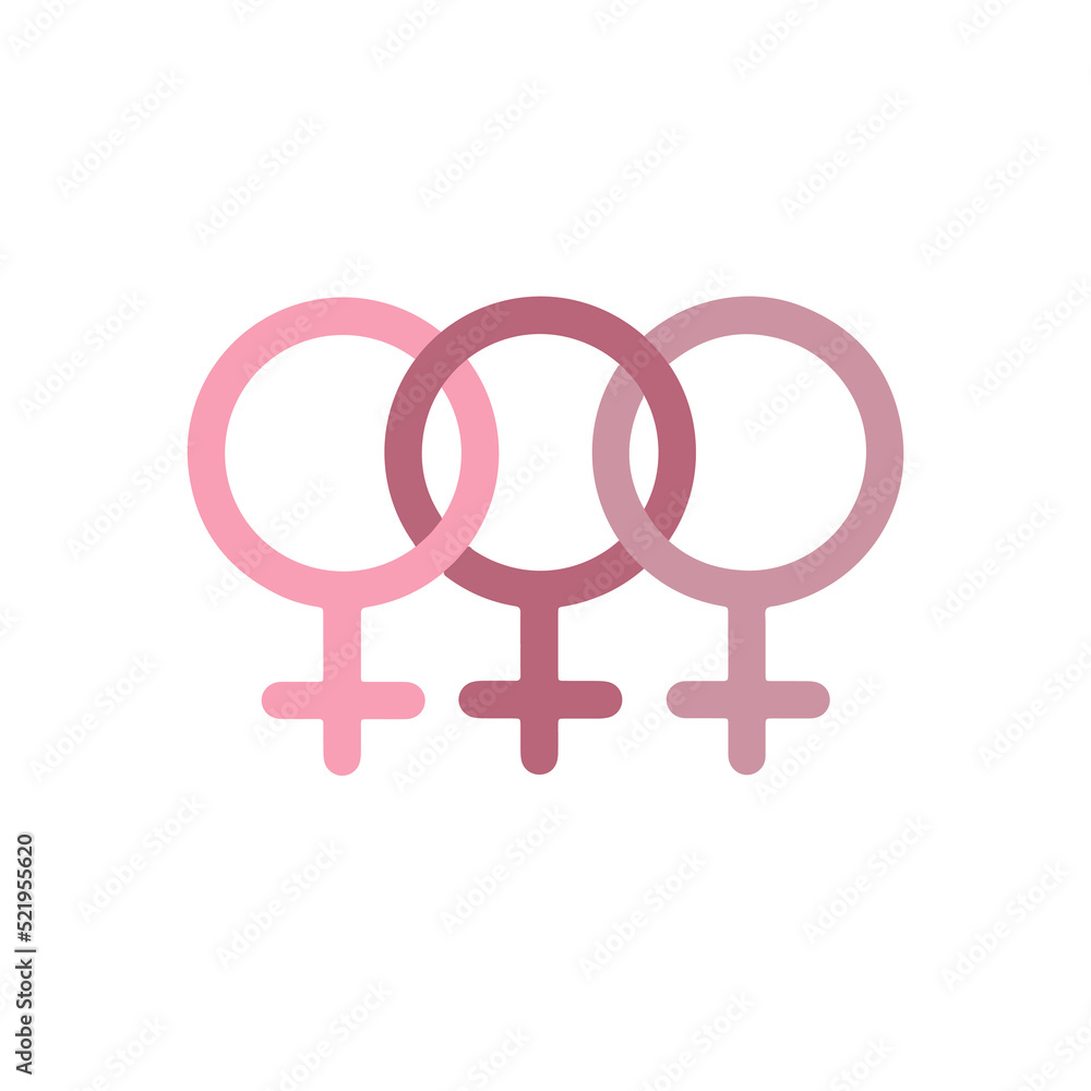 Tangled sign of Venus. Stylish, feminism, woman motivational vector Stock illustration. Tangled sign of Venus. Stylish, feminism, woman motivational vector Stock illustration.