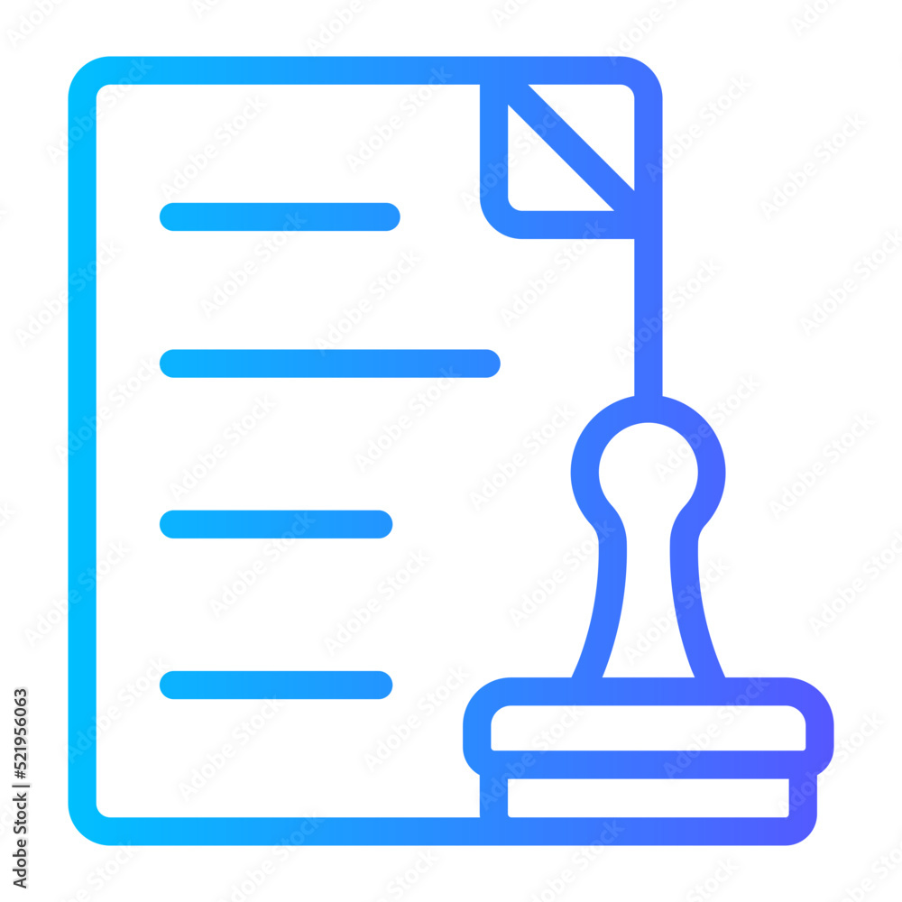stamp gradient icon