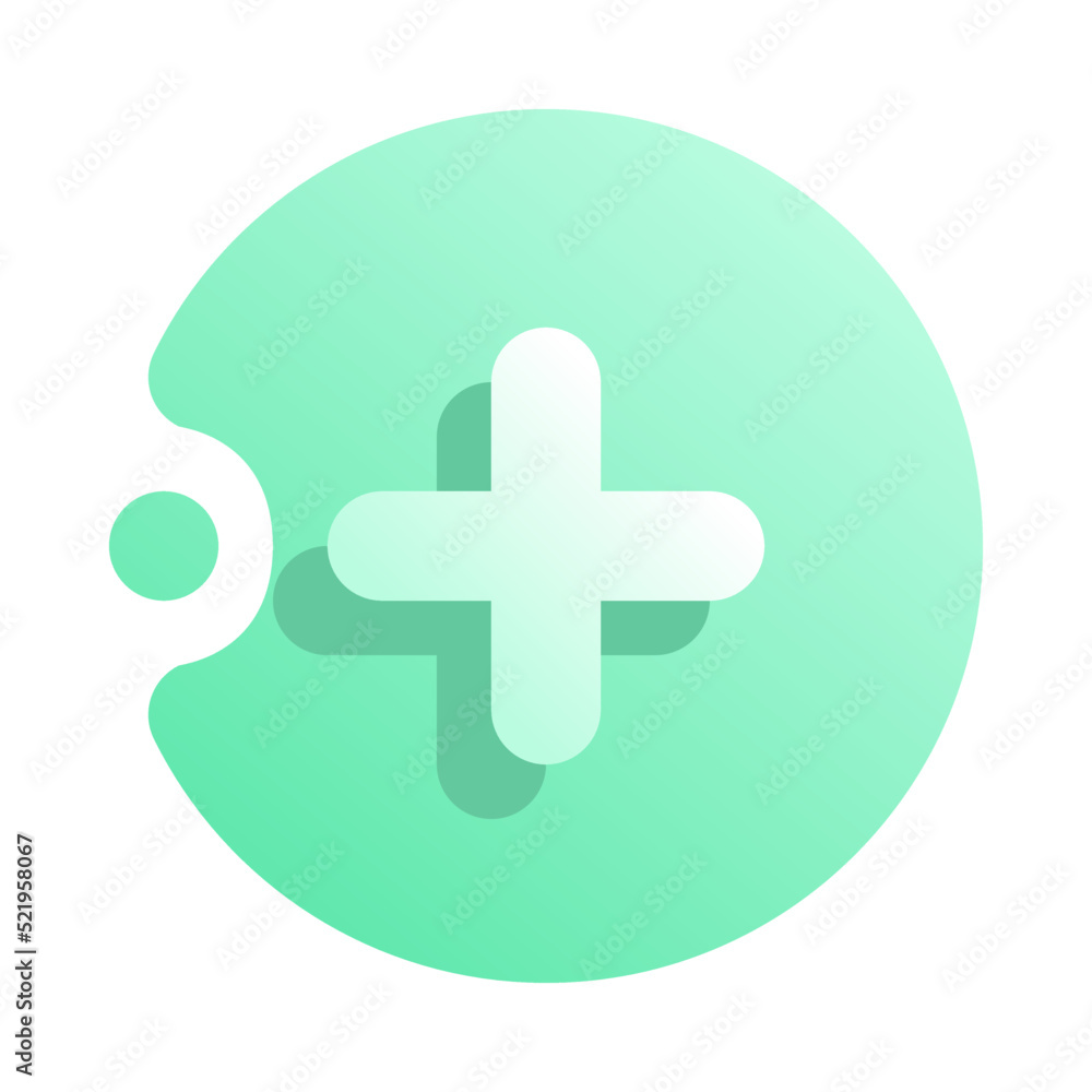 Add Gradient Flat style icon vector design and illustration template Add Gradient Flat style icon vector design and illustration template