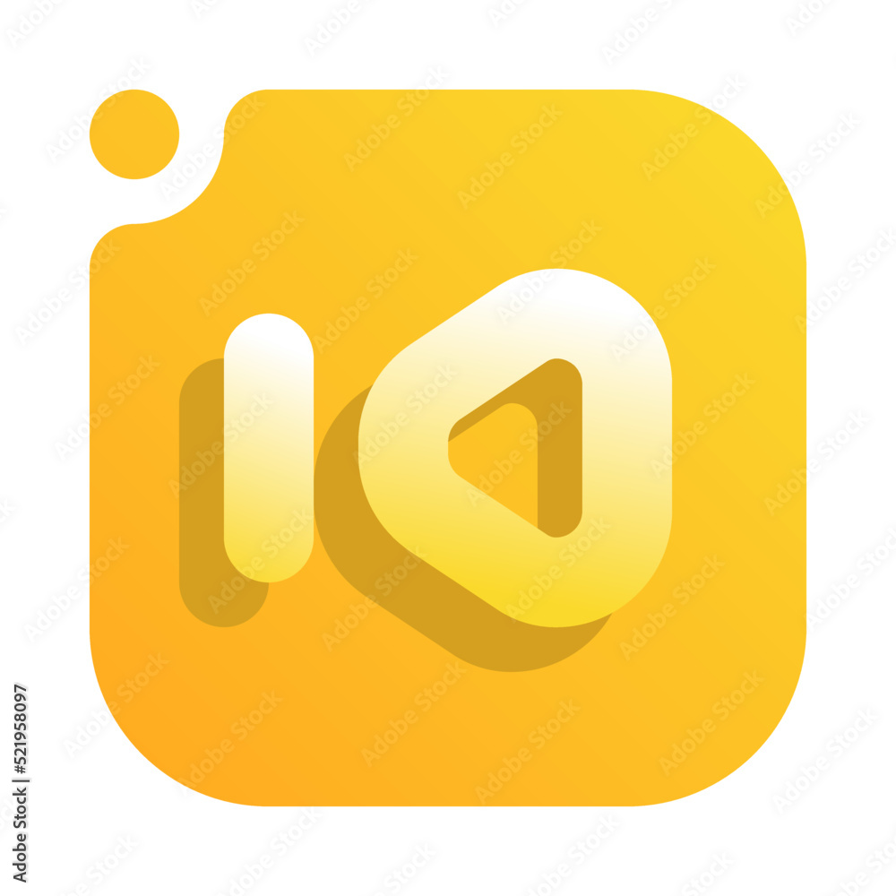 Backward Gradient Flat style icon vector design and illustration template Backward Gradient Flat style icon vector design and illustration template