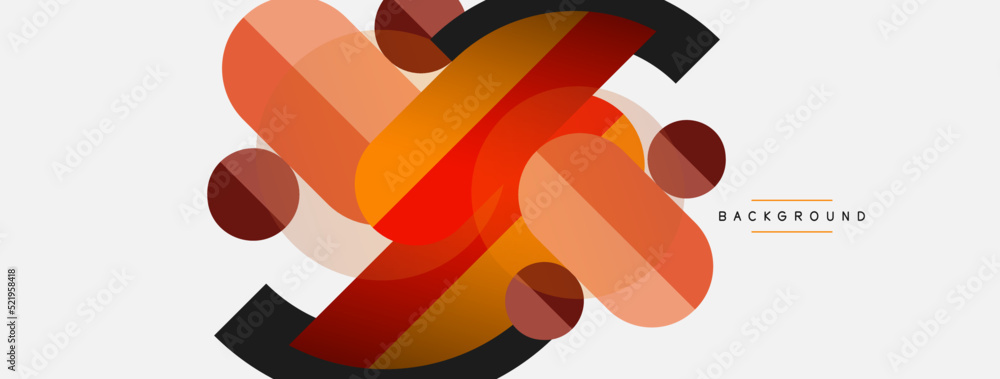 Geometric shapes composition abstract background. Circles lines and rectangles. Vector illustration for wallpaper banner background or landing page Geometric shapes composition abstract background. Circles lines and rectangles. Vector illustration for wallpaper banner background or landing page