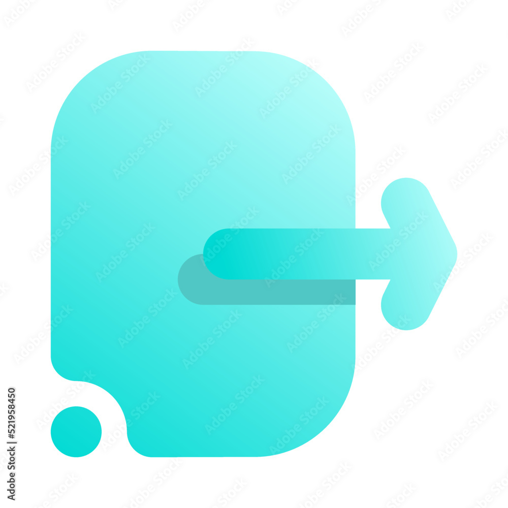 Log Out Gradient Flat style icon vector design and illustration template Log Out Gradient Flat style icon vector design and illustration template