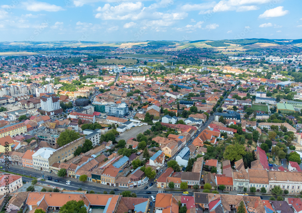 Targu Mures city - Romania seen from above