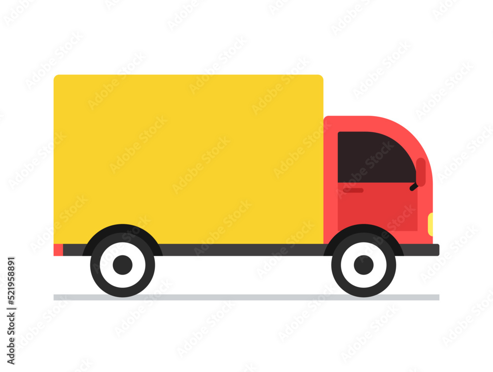 Delivery van. Concept of the shipping service. Vector illustration..