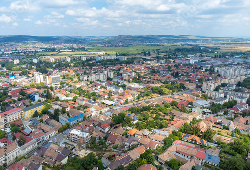 Fototapeta Naklejka Na Ścianę i Meble -  Targu Mures city - Romania seen from above