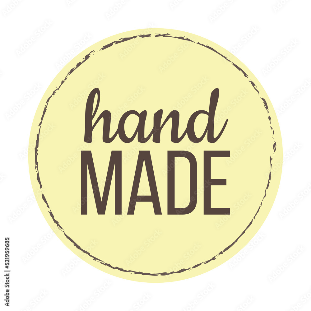 Vector trendy hand made label or badge of gesture in modern style. Emblem or logo hand made, made with love in pastel colours. Vector trendy hand made label or badge of gesture in modern style. Emblem or logo hand made, made with love in pastel colours.