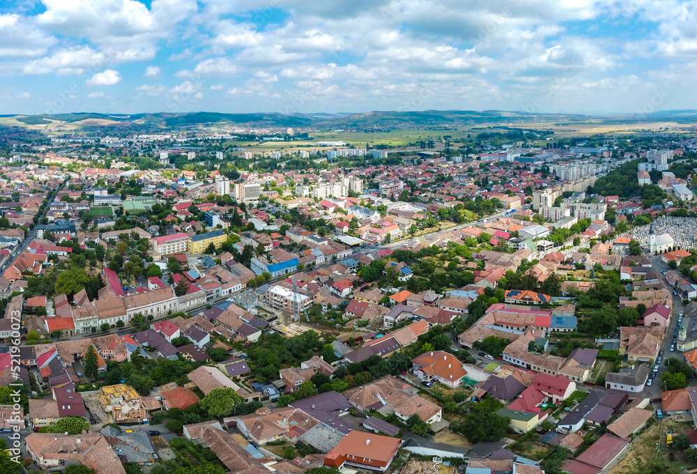 Targu Mures city - Romania seen from above