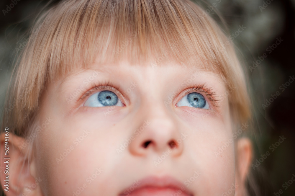 Portrait of a child. Girl with blue eyes. Portrait of a child. Girl with blue eyes.