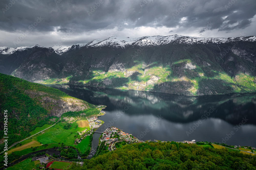 Norway, Vestland, Scenic view of Aurlandsfjord Norway, Vestland, Scenic view of Aurlandsfjord