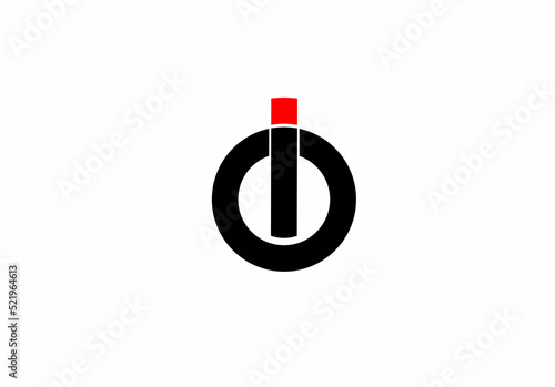 oi io o i initial letter logo isolated on white background