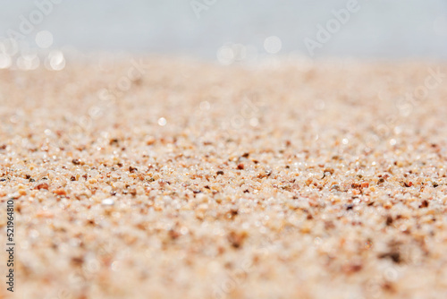 Close up of macro shot beach small colorful stones