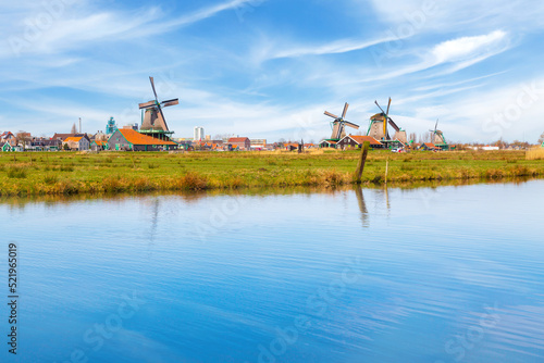 Windmills of Zaanse Schans village, Netherlands