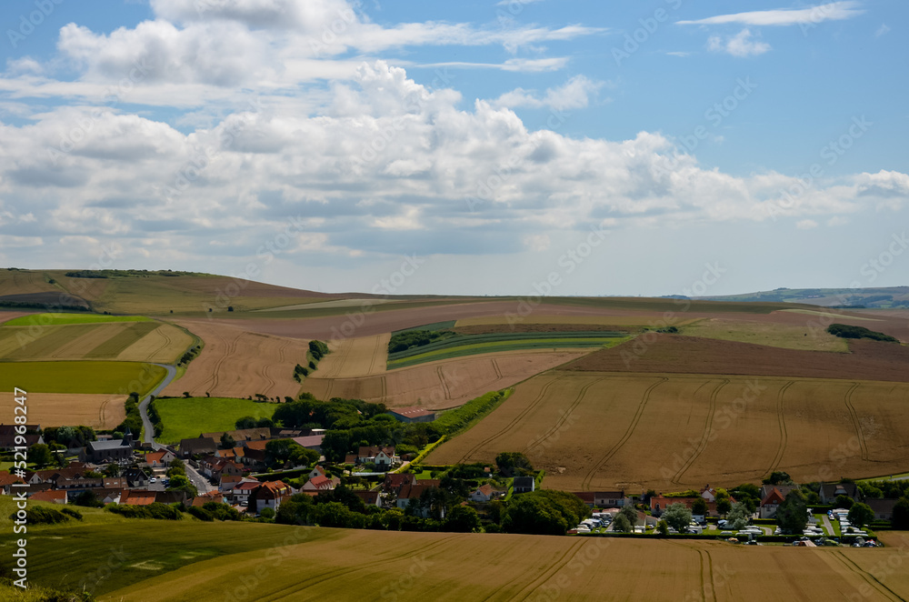 Obraz premium Opal Coast landscape, near Escalles, France