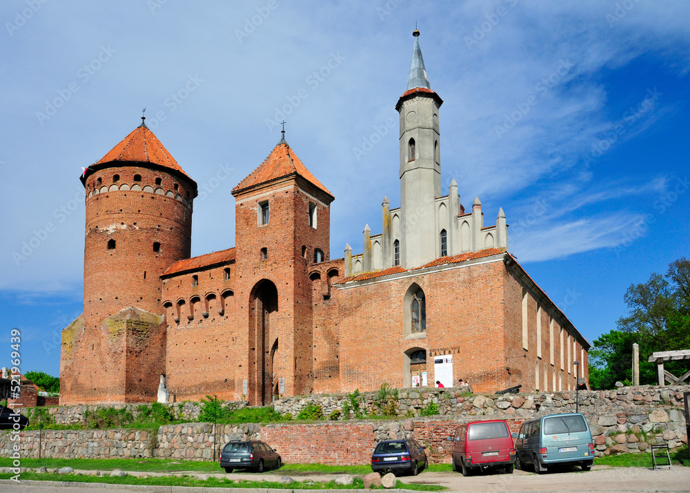 Gothic Episcopal castle in Reszel, Warmian-Masurian Voivodeship, Poland.