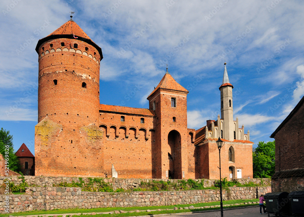 Gothic Episcopal castle in Reszel, Warmian-Masurian Voivodeship, Poland.