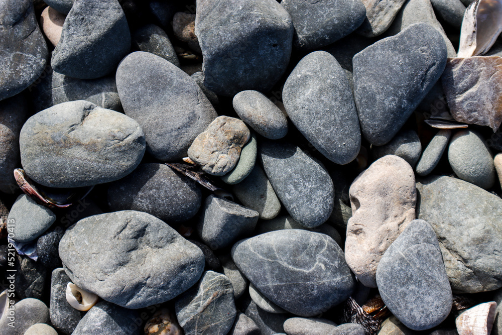 Stones on beach on a beach in Blouberg Beach South Africa