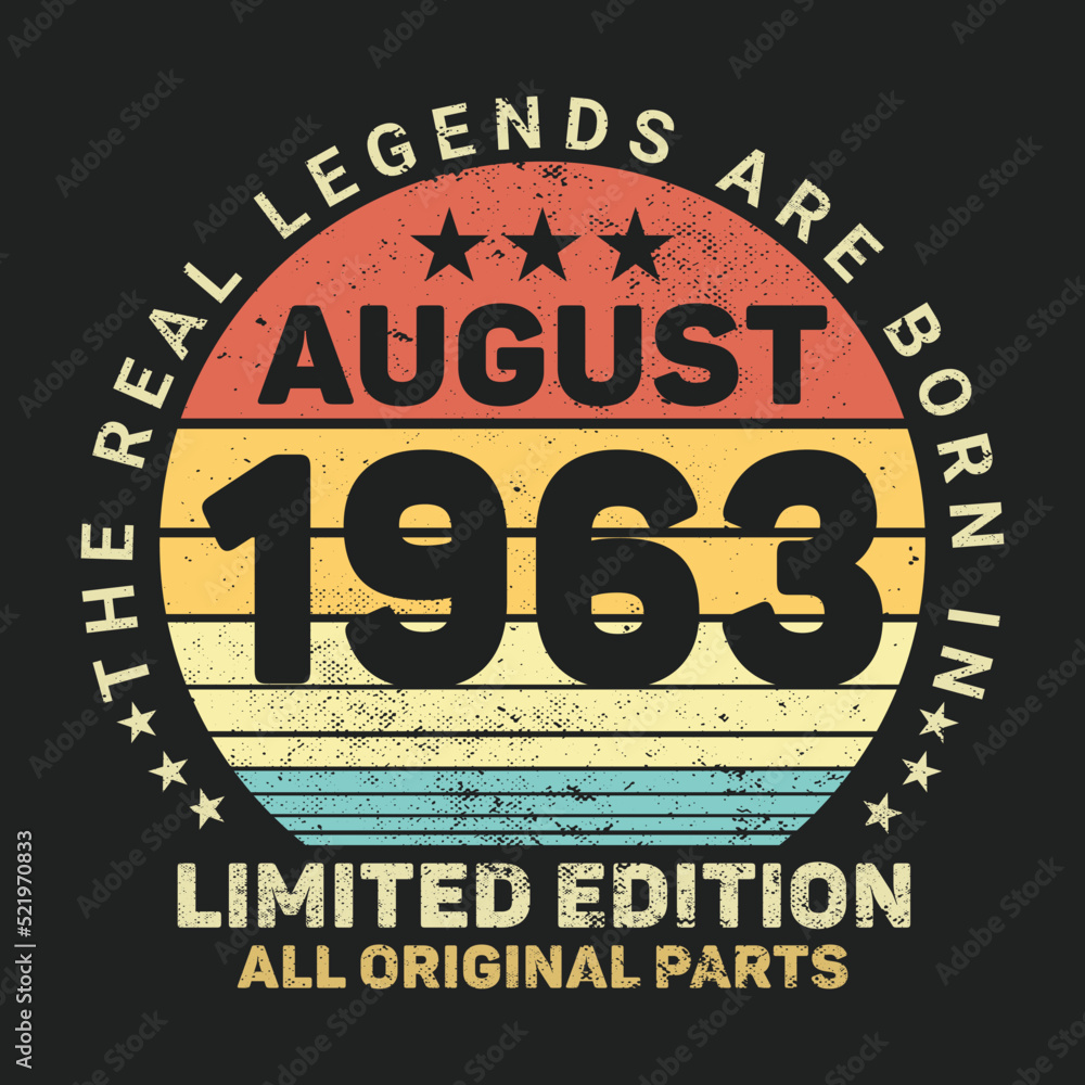 The Real Legends Are Born In  1963, Birthday gifts for women or men, Vintage birthday shirts for wives or husbands, anniversary T-shirts for sisters or brother