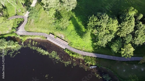 Pedestrians path by the Dam