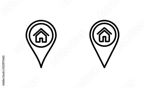 Free Download Address icon vector. home location sign and symbol. pinpoint - GFXLoad