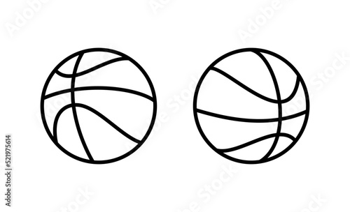 Basketball icon vector. Basketball ball sign and symbol