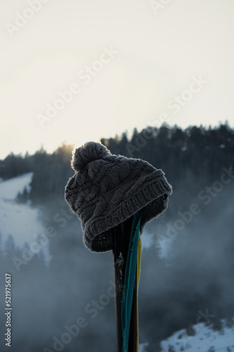 Cap in the snow