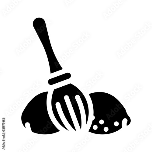 manual lemon squeezer glyph icon vector. manual lemon squeezer sign. isolated symbol illustration
